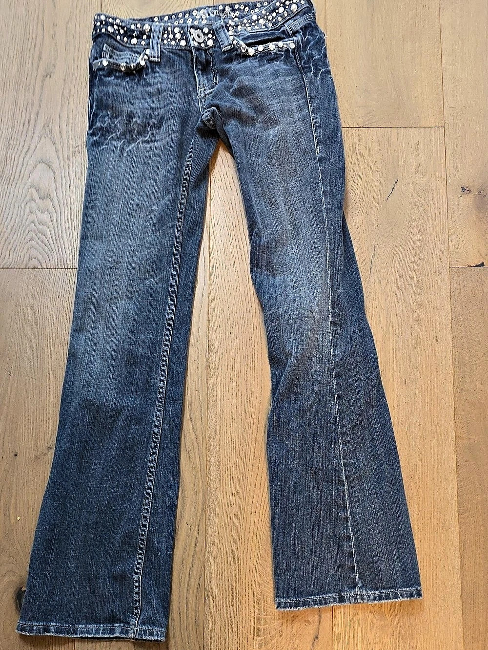 Miss Me JP2238 Embellished Flare Jeans Blue Size 2